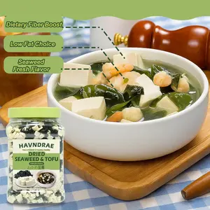 6.5oz Dried Wakame Seaweed & tofu mix for Miso Soup, Japanese Soup Kit - Instant, Vegan, High Protein for Ramen, Udon, Noodles, Stews, Camping Meals