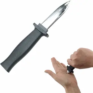 2 Pcs Retractable Fake Knife – Disappearing Prop Knife for Pranks, Gag Magic Toy, Plastic Blade Trick Dagger, Joke Props for Halloween, Fool's Day & Funny Party