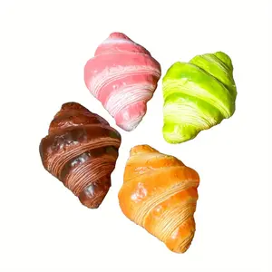 1pc, slow rebound simulation croissant with slow rise function, venting pressure tricky game squeeze toy