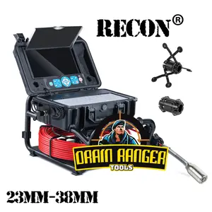 RECON® 23mm Sewer Inspection Camera 2844 with 10" LCD Monitor 30/40m Fiberglass Cable IP68 Waterproof 130° Wide Vision and SD Card Slot