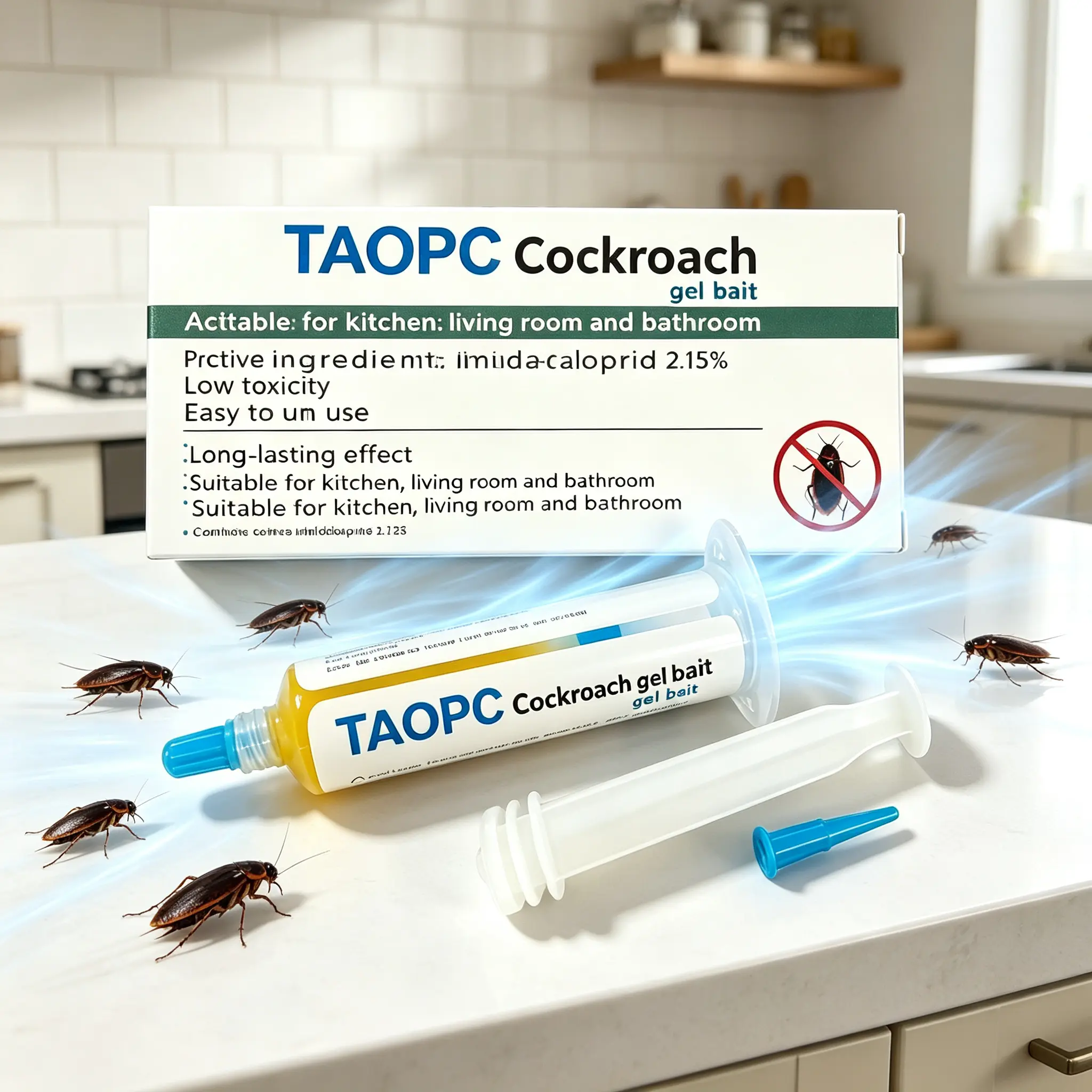 TAOPC Portable Bug Removal Gel Syringe, Home Care Supply for Residential Spaces
