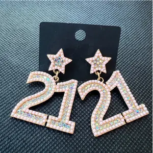 Pink 21 Earrings - 21st Birthday Gift for Women