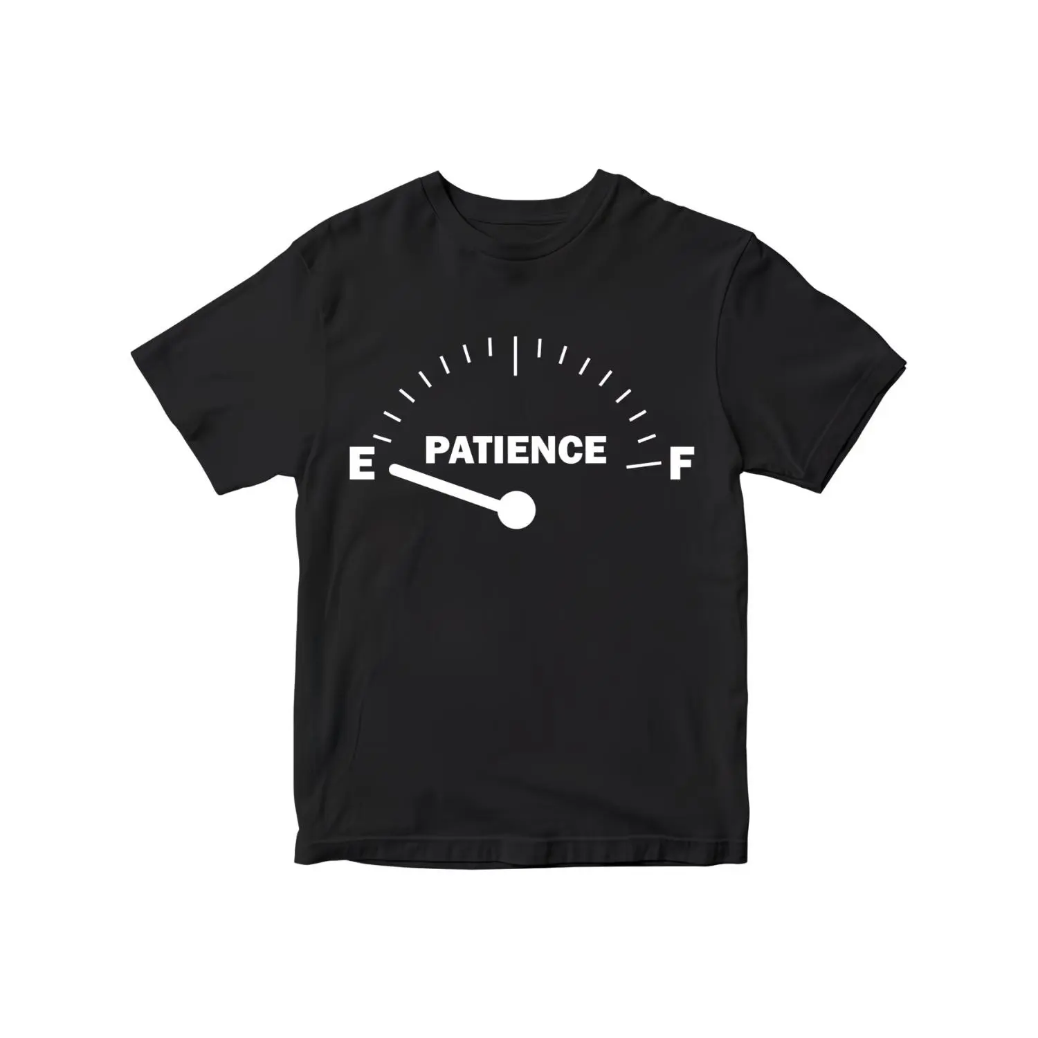 Men's T-shirt - Black "Patience Chart" Graphic with Humorous Lettering, Soft and Breathable Fabric, Casual Round Neck Short Sleeve Top, Suitable for Outdoor, Travel and Fitness, Style and Comfortable Style  funny graphic tee