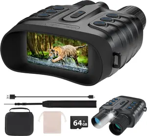 4K Full Color Night Vision Goggles with 3 Inch HD Screen, 1968FT Long Range Viewing, 850nm Infrared and 8X Digital Zoom, High Capacity Rechargeable Battery with Memory Card Support for Camping, Hiking and Night Exploration