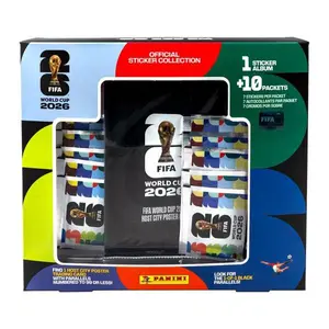 26 Panini FIFA Word Cup Soccer Trading Cards Official Sticker Collection Box