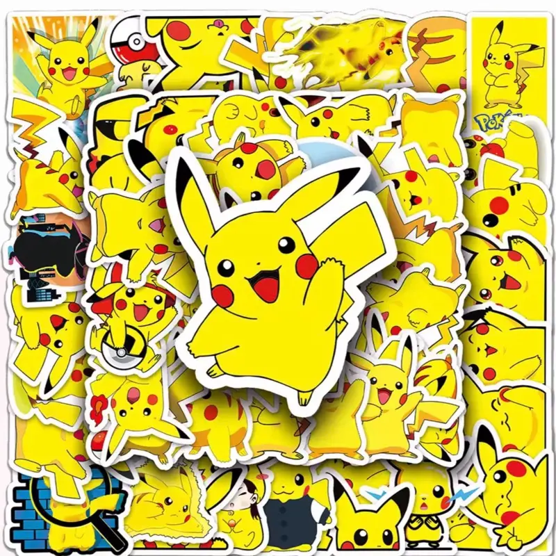50 Pokemon Stickers Pikachu Collection Version 3