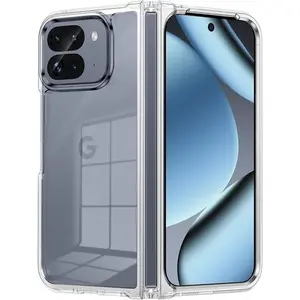 Google Pixel 10 Pro Fold Clear Case Cover for Smartphone, Slim Fit PC Hard Back, Ultra-Clear Shockproof Crystal Protection, Anti-Yellowing Design Protector