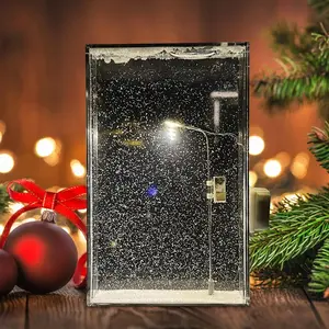 Snowy Night Flowing Hemp Night Light Handmade DIY Material Package Snow Scene Night Light Gift For Girlfriend Girlfriend Couple