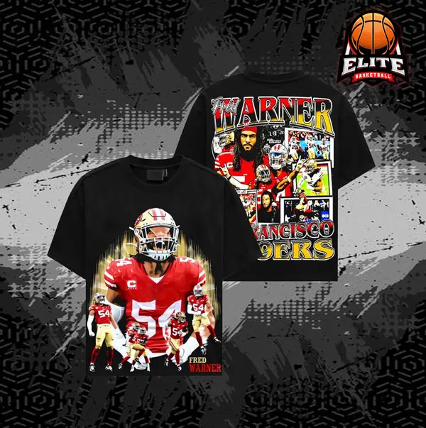 [Elite Basketball.] Game Day Outfit Fred Warner 54 Acid Washed Lightweight 100% Cotton T-Shirt, All-Pro Fred Shirt, The 49ers Shirt, Sunday Football Shirt, Game Day Shirt