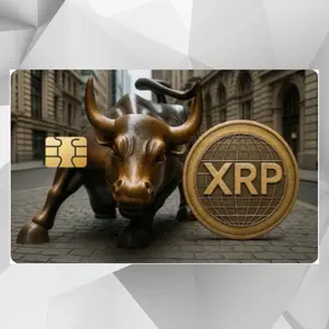 XRP Crypto Inspired Bullish  Ripple Coin Credit Card Skin - Big Chip - Little Chip - XRP Ripple Coin - Credit Card Sticker