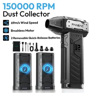 Ultra-Powerful Electric Air Duster – 150,000 RPM Brushless Motor for Deep Cleaning. Blast Away Dust from Keyboard, PC, Electronics, AC Vents & Car Seats. Quickly Tackle Snow on Cars/Patios. Cordless with 2× Long-Life Battery Packs.
