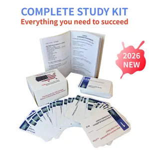 2026 US Citizenship Flash Cards Study Guide American Citizenship Spanish & English 128 Questions Answers for USCIS Exam Flash Cards