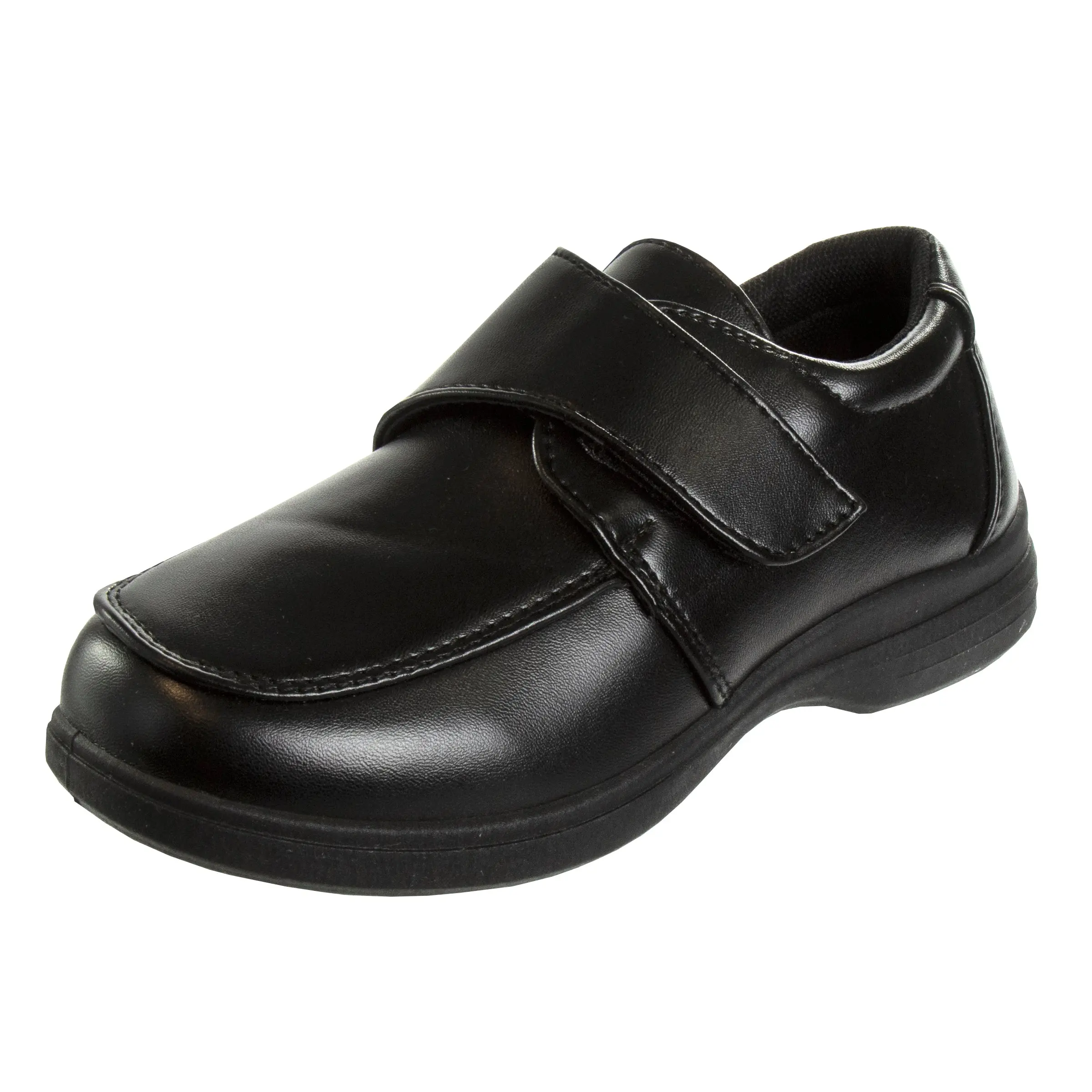 French Toast School Shoes Boys'  Uniform Approved Durable Everyday Wear Velcro Closure Comfort Fit Classic Style (Toddler / Little Kid), Wedding, Church, Faux Leather