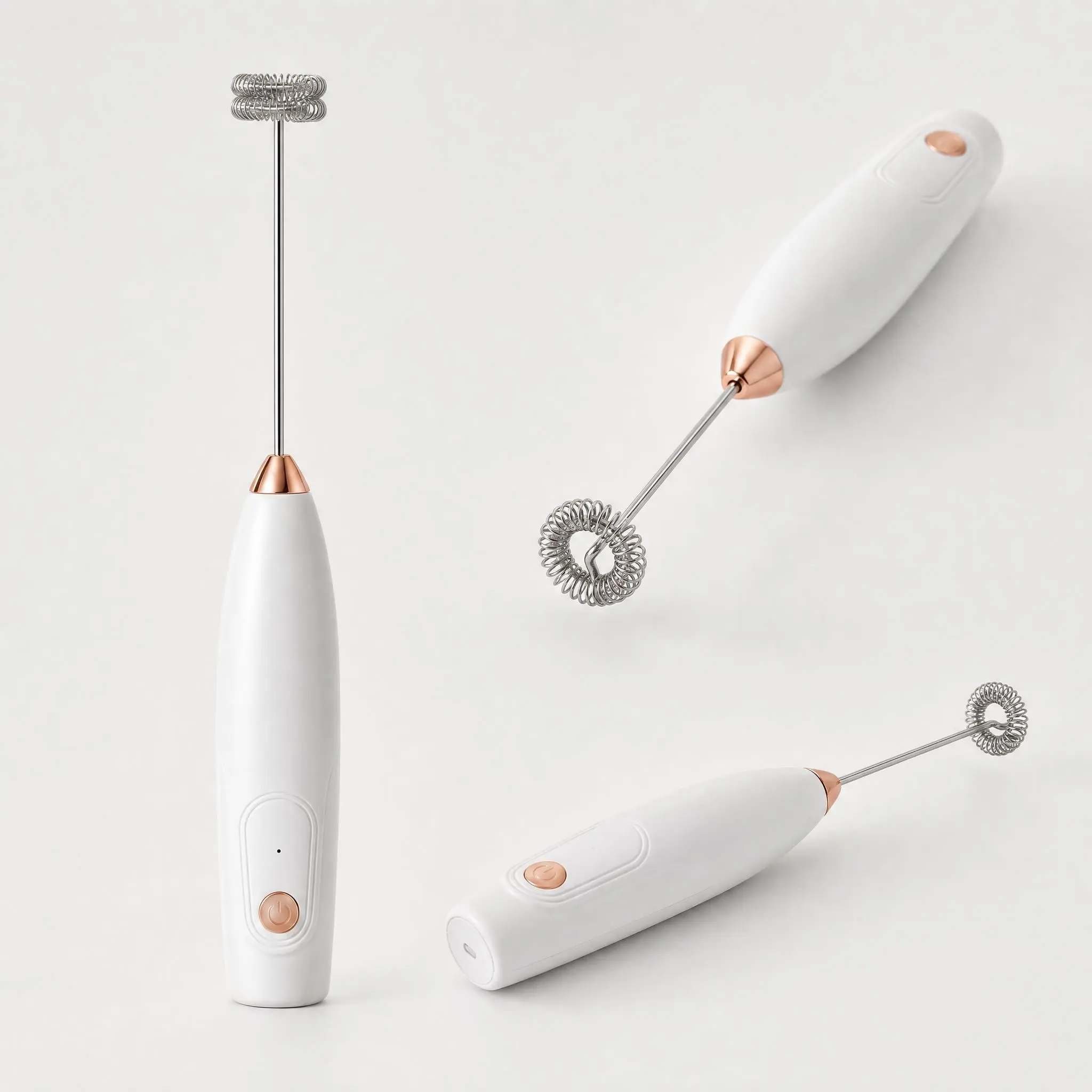 Milk Frother, Rechargeable Wireless Handheld Coffee Milk Frother — Built-in lithium‑ion battery, detachable head, suitable for making coffee, latte, and matcha tea; Father’s Day gift, ideal for tea and coffee enthusiasts Coffee Making Tools Frother Wand