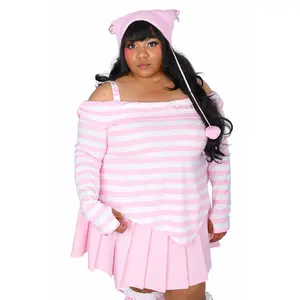 Lina Striped Top - Pink/ White