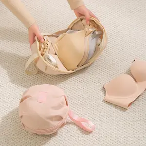 1pcs Portable Travel Underwear Socks Bra Organizer Bag Polyester Fiber Handheld Storage Bag for Intimate Clothes Ball Shaped