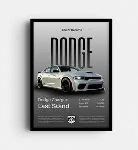Dodge Charger Poster, Last Stand Car Art, Men's Wall Art, Car Decor for Men, Masculine Wall Decor, Wall Art, Man Cave Decor, Garage Decor