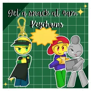 Get A Snack At 4 Am Keychains - Cute Acrylic Cartoon Keychain, Funny Meme Character Charm for Keys, Bags, Backpack, Durable Gift for Fans & Collectors