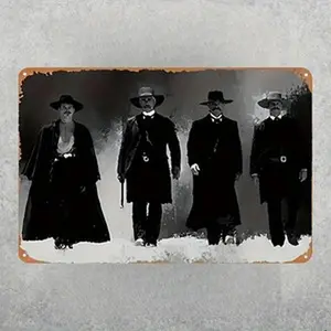 Tombstone Western Movie Metal Sign, Cowboy Saloon Wall Decor, Vintage Old West Artwork, Gift for Western Fans and Collectors