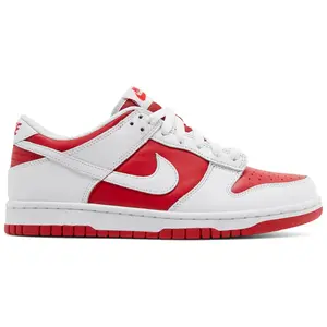 Nike Dunk Low Championship Red Sneakers CW1590-600 Authentic Youth Gradeschool Footwear for Women - White & Red Design Classic Style Comfortable Fit for Sports & Casual Wear