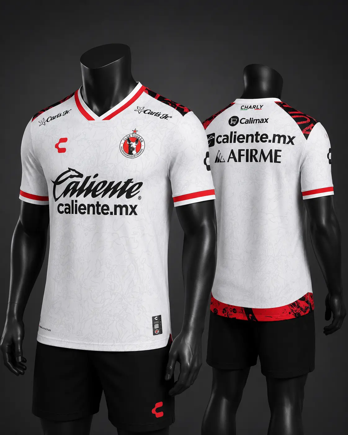 Club Tijuana Xolos White Soccer Jersey – Liga MX Away Football Shirt, Official Style Xoloitzcuintles Athletic Kit, Men's Streetwear