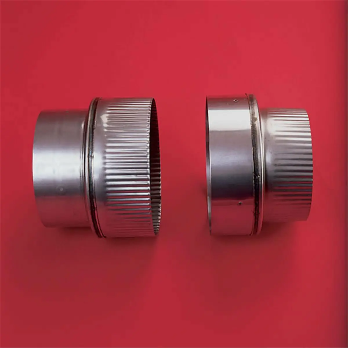 Selkirk Corporation 4645 Heat-fab 304-Alloy Reducer, 6 in Male Crimped to 5 in Female Pipe Fitting, 6in Male to 5in Female Plumbing Reducer, 6 Inch