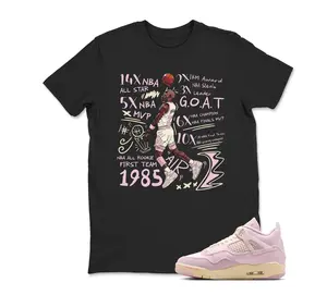 AJ4 Iced Carmine Match Shirt, MJ GOAT Graphic Tee, 90s HipHop Tee, Unisex T-Shirt, Cozy Gift