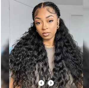Ready & Go Loose Deep Braided HD Lace Front Wigs - Human Hair