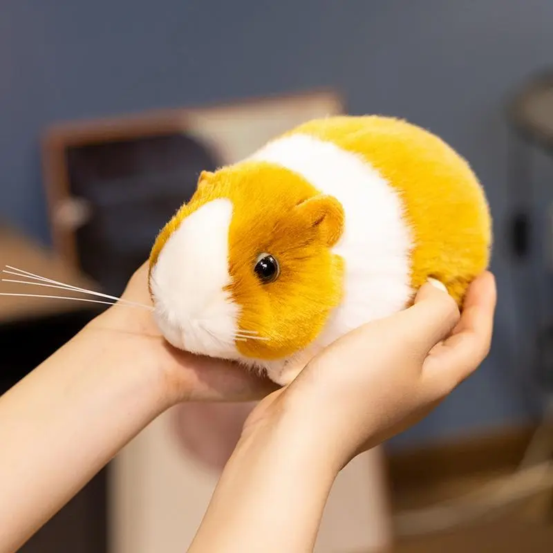 Cute Mini Cavy Plush Toys Cozy Stuffed Guinea Pig Doll Delicate Lifelike Animal Doll Lovely Palm Pets Desktop Companion