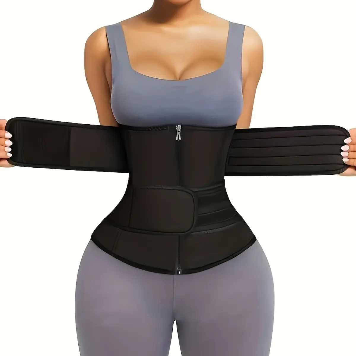 Women’s Minimalist Neoprene Waist Support Shapewear Belt - Adjustable Wrap, Lightweight Compression Activewear Waistband for Daily Wear, Athletic Sportswear Use, Lady