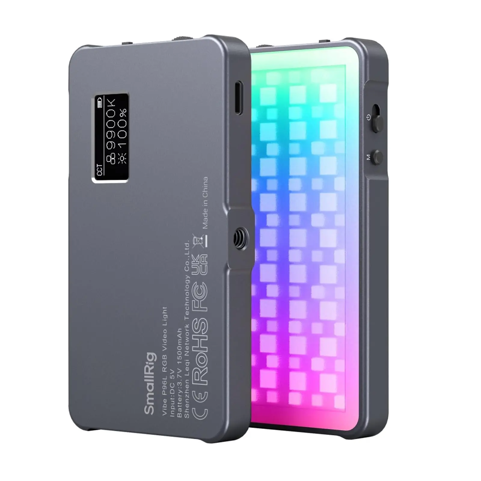 P96l Rgb Video Light By Smallrig  Portable Metal Led Camera 2500-8000k 21 Effects Cri 96+ Oled Display Photo And Lighting Long Life Fits Phone
