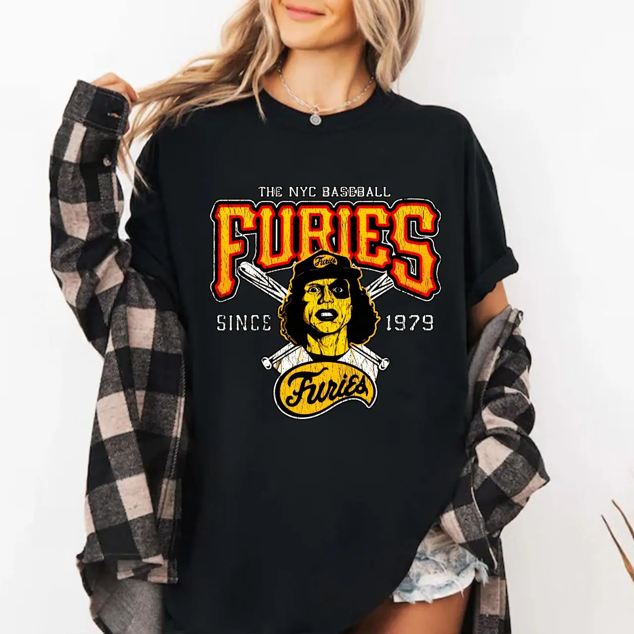 The NYC Baseball Furies Since 1979 Tshirt Sweatshirt, The Warriors Movie Vintage Graphic Crewneck, Retro Cult Film Fan Pullover for Men and Women MADE IN USA