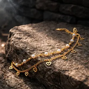 Heart anklet