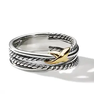 New Hollow Two Tone Unique Fashion Rings - Fashionable Stainless Steel Couple Rings for Men and Women, Casual Style Suitable for Birthday, Engagement or Anniversary Gift