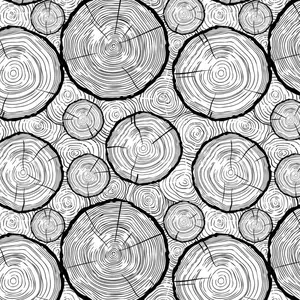 North of Ordinary Wood Grain White Cotton Fabric