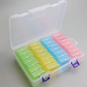 28-Piece Storage Box Set, Rectangular Plastic Organizer for Clay Beads Bracelet DIY Jewelry Making Supplies