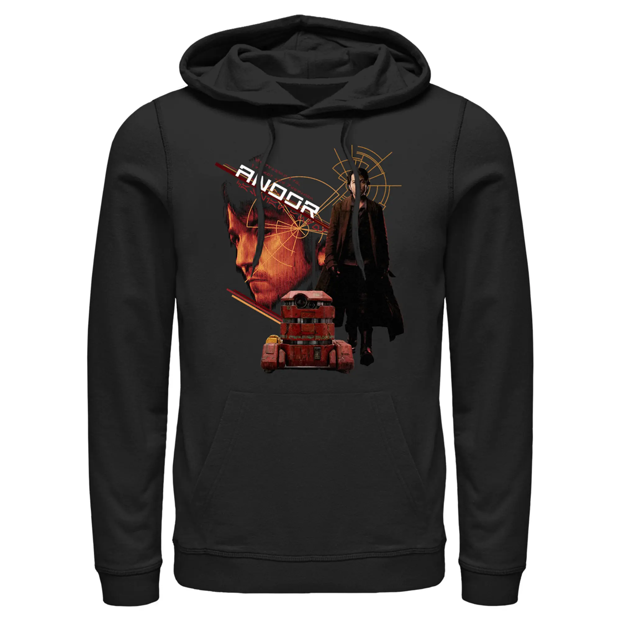 Men's Stylish Star Wars: Andor Cassian and Droid Buddy Pullover Hoodie, Menswear Top Tees
