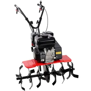 Heavy duty Power tiller, 7HP Gas Engine 212CC, 6 Blades 32.5" Wide and 10" Deep Cultivator - Garden Soil Prep for Planters and Vegetable Beds and More