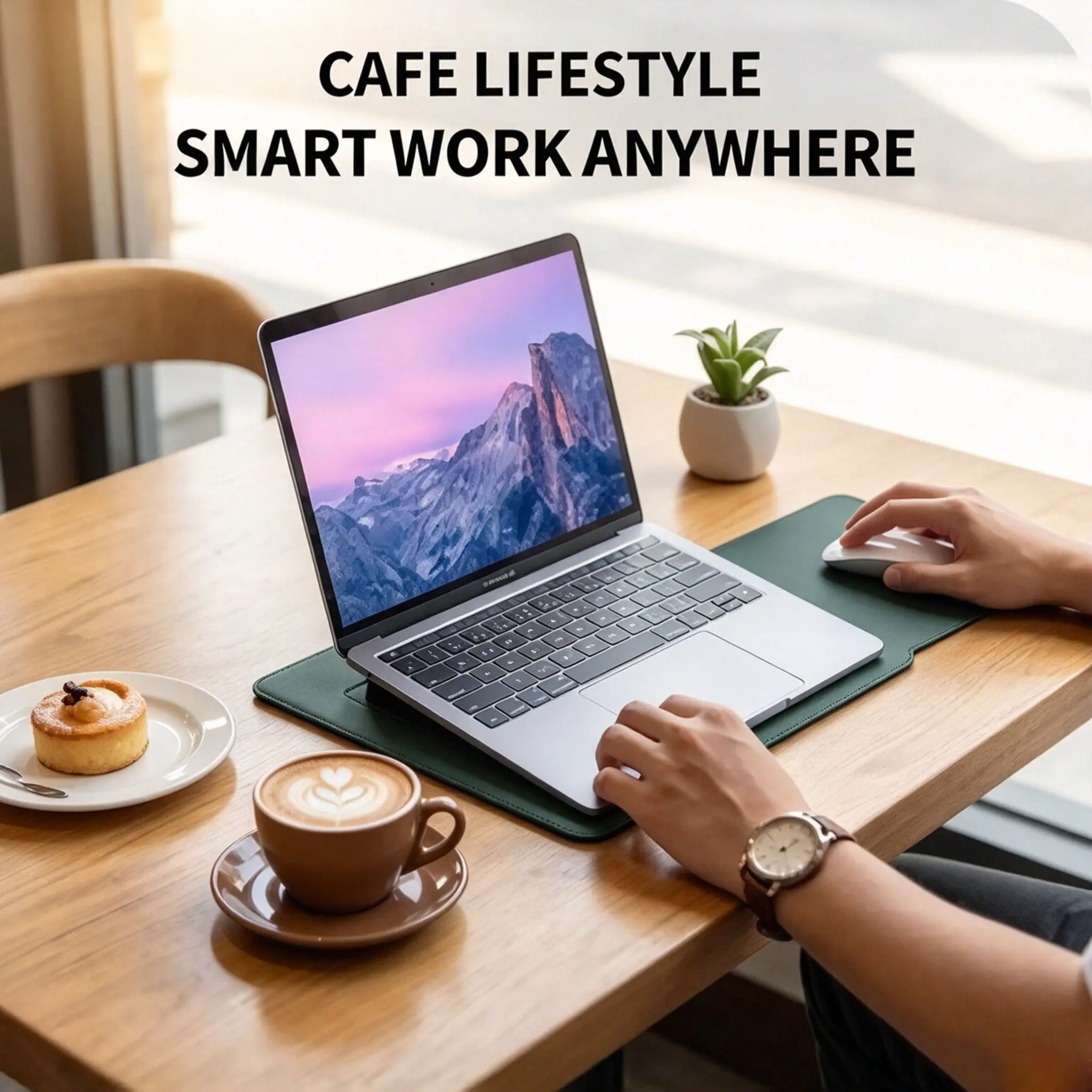 Versatile Ergonomic 3-in-1 Foldable Laptop Bag for Neck Pain Relief & Posture Correction | PU Leather Protective Sleeve with Mouse Pad for 13"-16" MacBook Air/Pro, Dell & HP