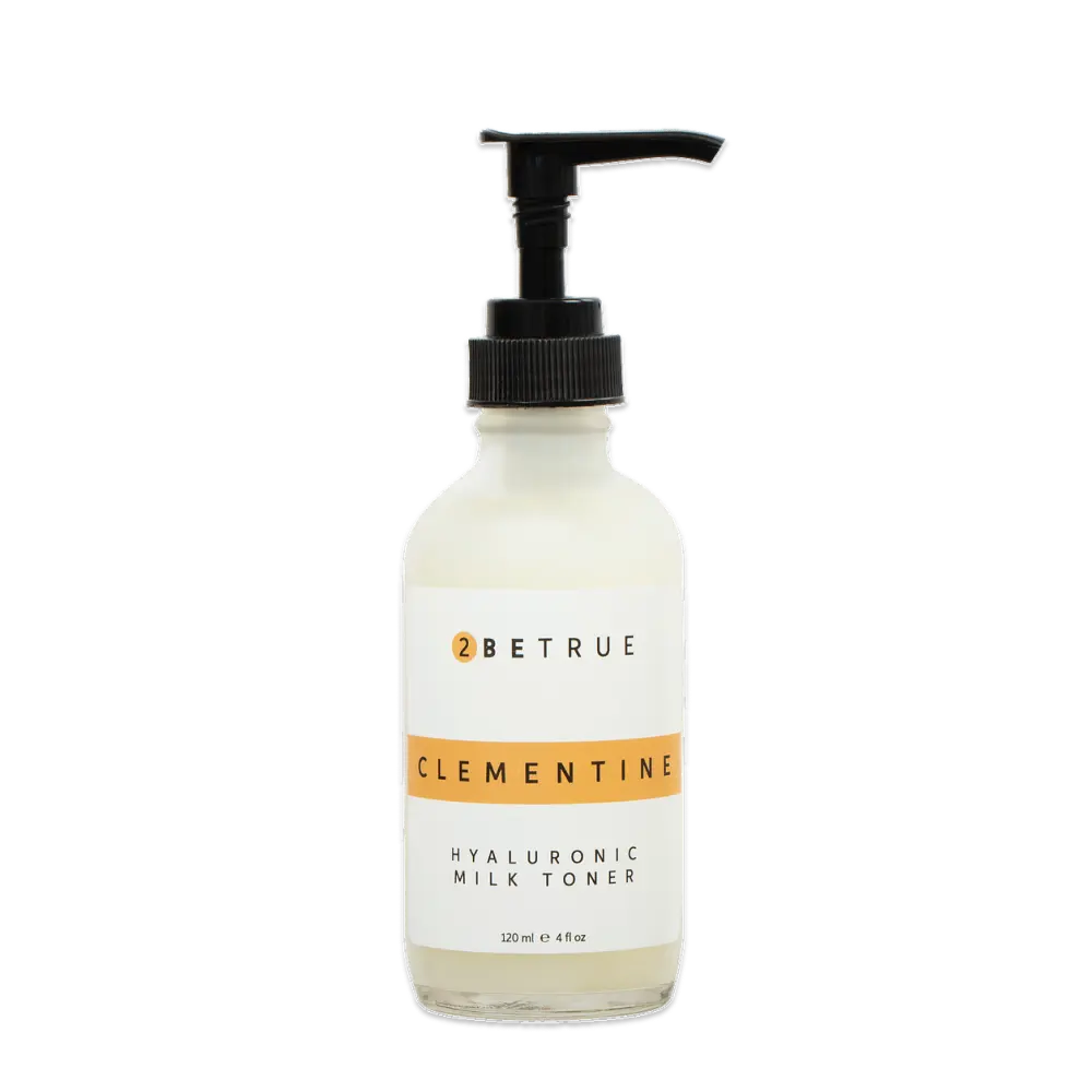 Clementine Hyaluronic Acid Milky Toner with Neroli Hydrosol, Witch Hazel, and Turmeric for Soothing and Brightening Skincare Aloe Calming
