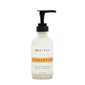 Clementine Hyaluronic Acid Milky Toner with Neroli Hydrosol, Witch Hazel, and Turmeric for Soothing and Brightening Skincare Aloe Calming