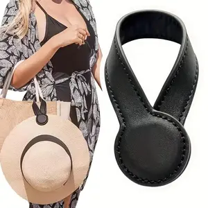 Fashion Faux Leather Hat Clip with Magnetic Fixation, Portable Durable Travel Organizer, Perfect Choice for Storage