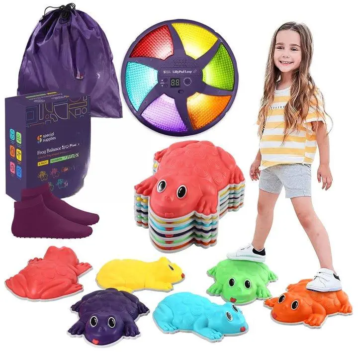 Frog Stepping Stones – Deluxe 6-Piece Set with Bonus Game