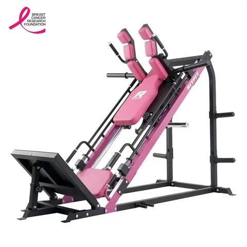 RITFIT GAZELLE 3-in-1 Leg Press Machine - Glute Thigh Machine, Adjustable Compact Home Workout Gear, 1500 lb Static Lower Body Strength Trainer, 40.6 in Travel for Deeper Reps, Matte Powder Coat (Pink/Black/Orange) Exercise Equipment