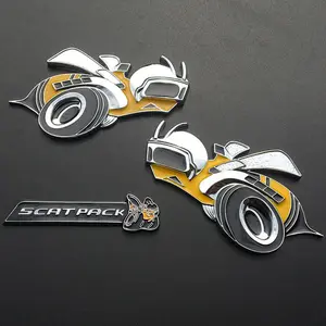 Metal Bumblebee Car Sticker 3D Stereo Decal Car Logo Car Decoration Personalized Side Sticker Modification Sticker