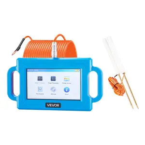 VEVOR Underground Water Detector, Up to 1640ft (500m) Pro Underground Water Detection Locator, 7 Touchscreen Auto Mapping Well Detector Explorer with Multi-Frequency Measurement, 8GB Card, Carry Case