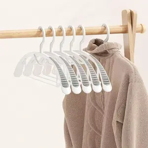 10pcs Home Plastic Hangers, Thick Durable Multi-Functional Clothes Rack, Ideal for Closet Storage Organization, No Scratch Hooks