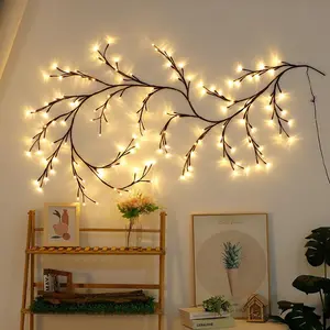 LED Tree Vine Light, Smart Remote Control LED Decorative Light, Outdoor Balcony Warm Light Party Light, Bendable Shape Arrangement Tree Vine Light, Led Lights Strips, Adjustable Led Lights