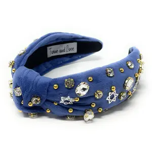 Hanukkah Jeweled Knot Headband