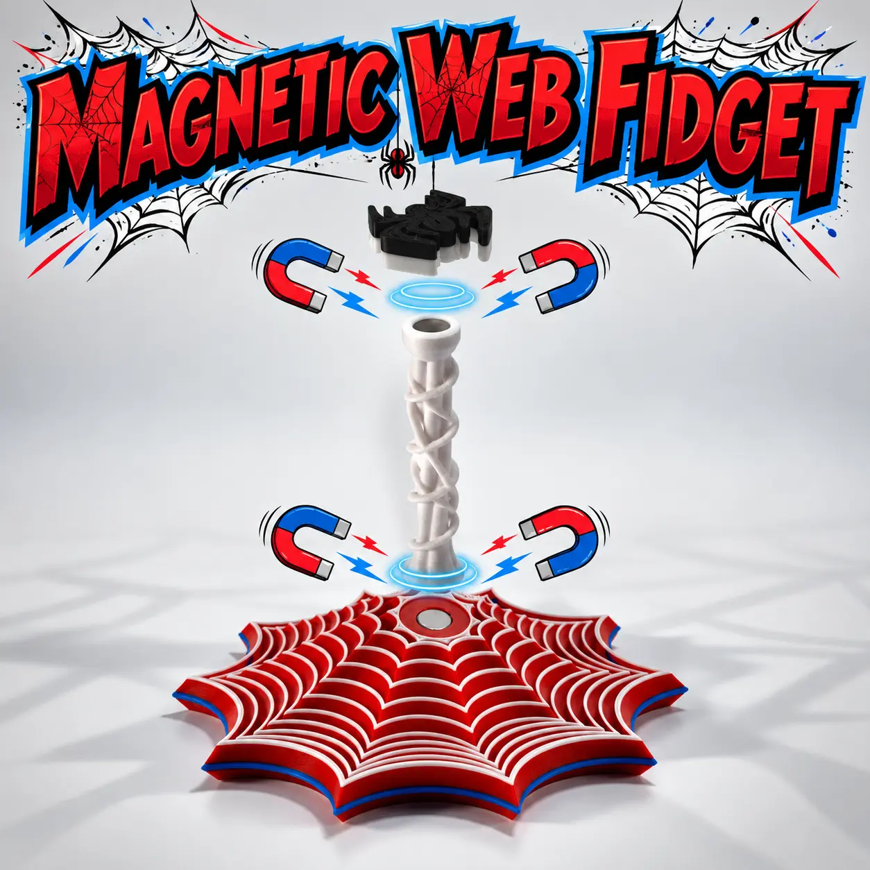 Magnetic Web Fidget - Stress Toy - Spidey